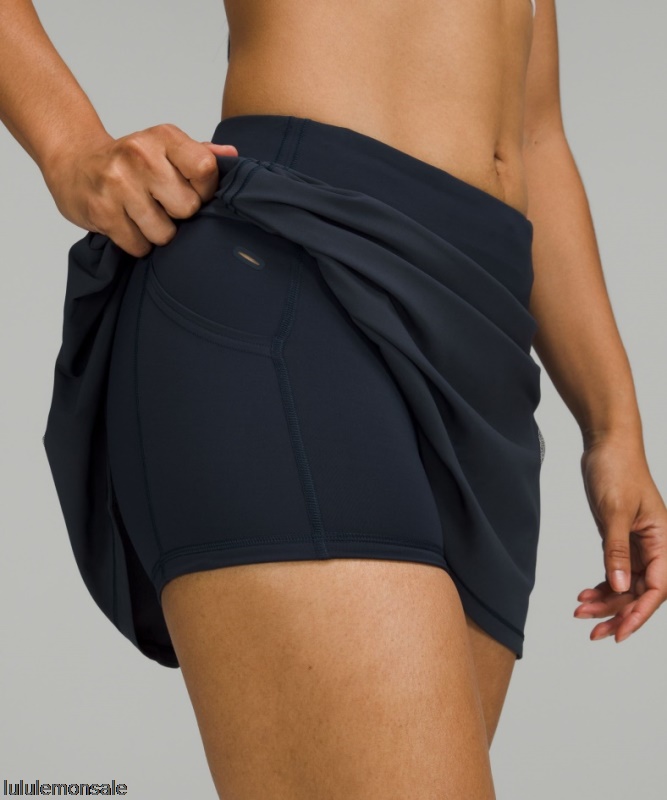 Lululemon Damen DELULU418 | Lululemon Deutschland True Navy Pace Rivale Rock Mit Mittlerer Leibhöhe Extra Lang